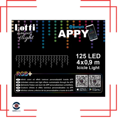 Tenda Ice Light 400xH90cm APPY 125 LED RGB con APPlicazione Bluetooth - Immagine 1 di 4