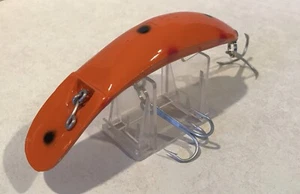 FLATFISH WORDEN’S T-55 ORANGE RED BLACK DOT SALMON KWIKFISH PLUG USA SILENT NEW - Picture 1 of 7