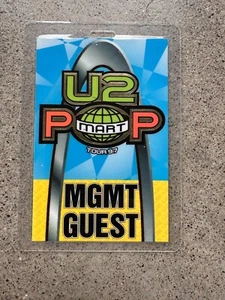 Vintage U2 Pop Mart 1997 Tour laminierter Backstage Pass MGMT GUEST - Bild 1 von 2