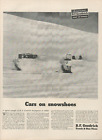 1944 B.F. Goodrich Truck & Bus Tires Cars On Snowshoes Track Vehicles Print Ad