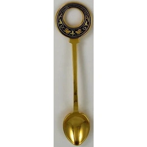 Damascene Gold Dove of Peace Decorative Collector Spoon by Midas of Toledo Spain - Picture 1 of 3