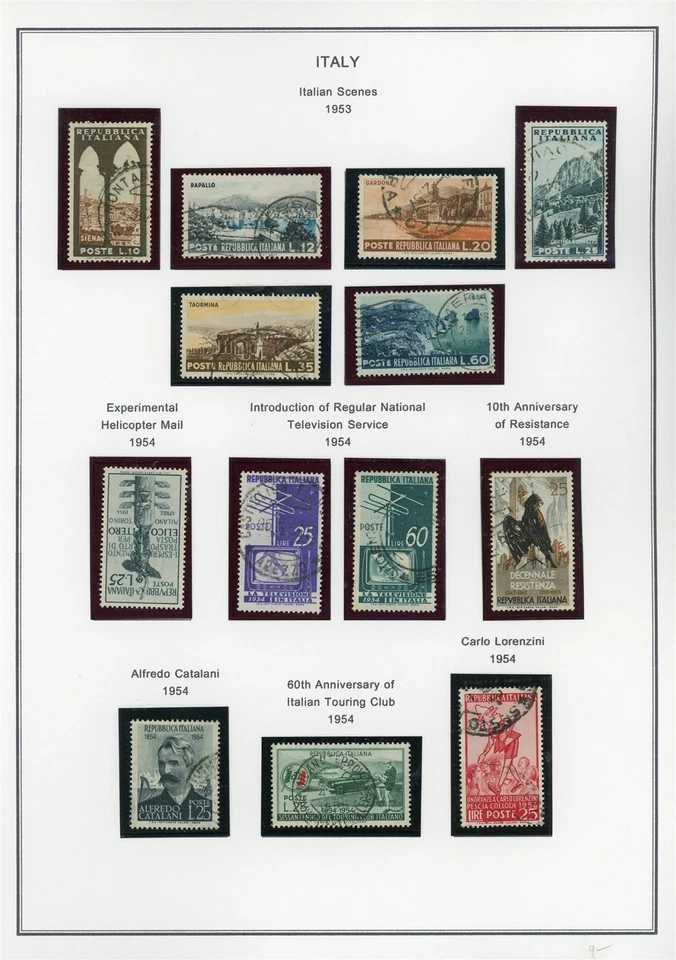 ITALY Selections on Steiner Album Page Lot #76 - SEE SCAN - $$$ - Image 1 of 1