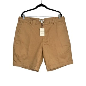 NWT Peter Millar Pilot Twill Flat Front Pima Cotton Blend Khaki Shorts 36 - Picture 1 of 7