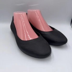 Crocs Ballet Flats Black Women’s Size 10 Slip On Shoes Comfort Point Toe - Picture 1 of 7