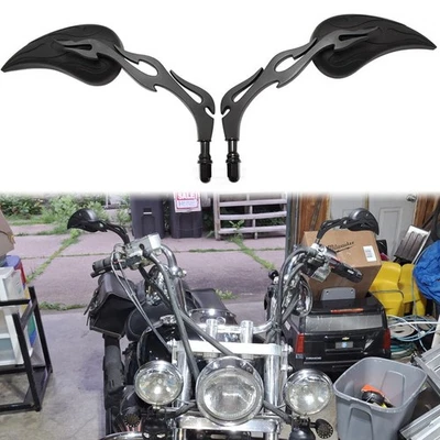 Espejos retrovisores llama lágrima para motocicleta Harley Davidson Heritage Softail Foto 1 de 4