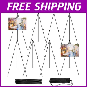 8PCS Black Easel Stand Set - Portable Wedding Sign Display - Picture 1 of 9