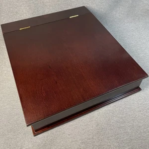 Vtg 1994 The Bombay Company Wood Lap Desk Writing Slope Box Hinged Lid Storage - Picture 1 of 11