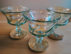 Fostoria Jamestown Green Champagn Sherbet Stem Glasses Set of 3 Vtge - Picture 1 of 3