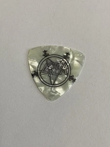 Tom Araya Slayer Later Pentagram Pearl Signature Guitar Pick (A1) - Bild 1 von 2
