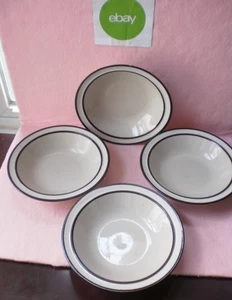 Sango Rainbow Capri Stoneware 7" Fruit / Cereal Bowls Japan Set of 4 #651 - Picture 1 of 9