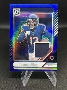 2024 Donruss Optic #DTB-KAN Keenan Allen Threads SP Blue Hyper Jersey Patch Card - Picture 1 of 2