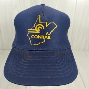 Gorra ajustable vintage CONRAIL RAILROAD West Virginia espuma camionero espalda a presión - Imagen 1 de 9