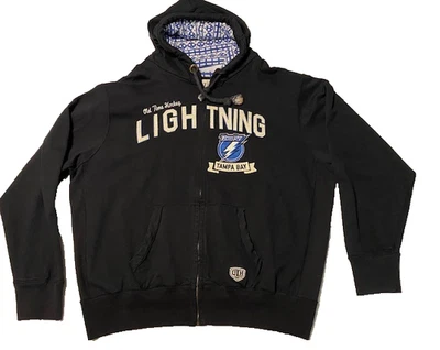 Tampa Bay Lightning NHL  Old Time Hockey Hooded Jacket Mens Size XXL - Image 1 of 4