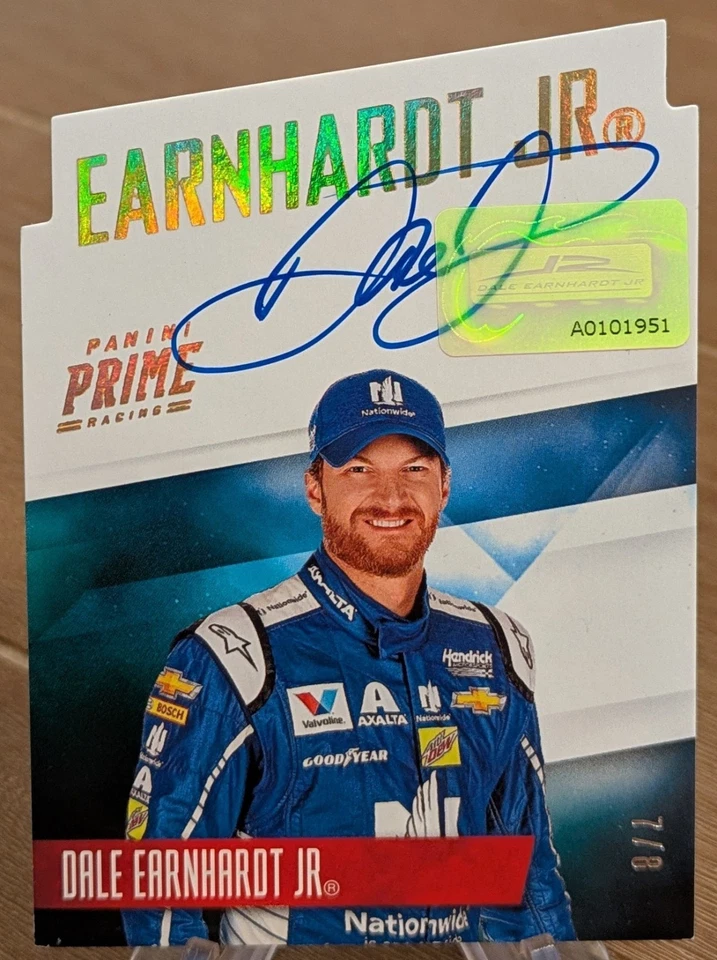 2019 Prime Die-Cut Signatures On Card Auto Holo Gold SSP 7/8 Dale Earnhardt Jr. - Image 1 of 1