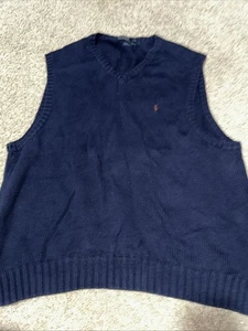 Ralph Lauren Polo Pullover Weste dunkelblau Herren Größe XXL  - Bild 1 von 3