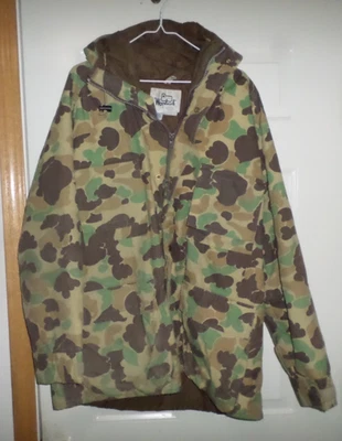 Vintage WOOLRICH Gore-Tex Hooded Jacket Coat XL Camo White Label 1982 - Image 1 of 4