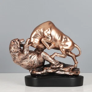 Estatua de Toro y Oso, Estatua de Toro de Wall Street, Regalo Mercado de Valores 9.9L x4.2Wx 8.2 - Imagen 1 de 6