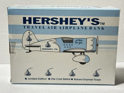 Hershey's Travel Air Plane Diecast Metal Bank Edición Limitada 1992 Especificación Fundida Foto 1 de 4