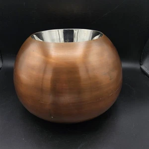 Dekorative Schale Skulptur gebürstetes Messing Silber 7" x 7" einige Schrammen siehe Bilder - Bild 1 von 11