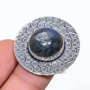 Labradorite Gemstone Handcrafted 925 Sterling Silver Jewelry Ring Size 9 - Picture 1 of 5
