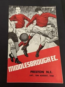 1968 Middlesbrough V Preston North End English Football Soccer Programme - Picture 1 of 3