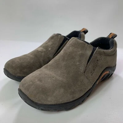 Zapatos sin cordones Merrell Jungle Moc Gunsmoke de cuero J95635 niños talla 3 m Foto 1 de 4