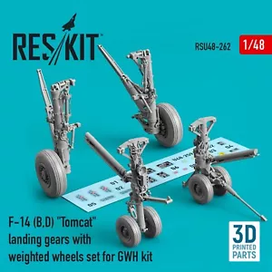 Engranajes de aterrizaje F-14 Tomcat con ruedas ponderadas para GWH 1:48 ResKit RSU48-0262 - Imagen 1 de 9