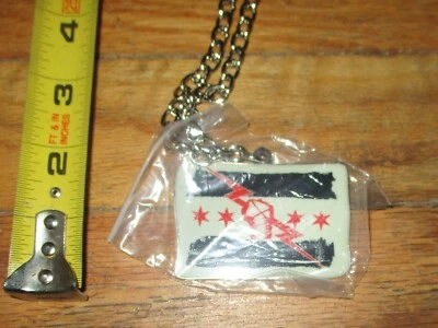 2011 WWF WWE CM панк Чикаго флаг логотип ожерелье кулон борьбы AEW ROH - Изображение 1 из 3