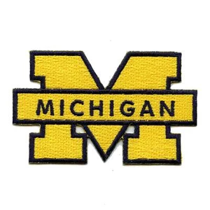 Toppa ricamata logo calcio college alternativo Michigan Wolverines ferro su - Foto 1 di 1