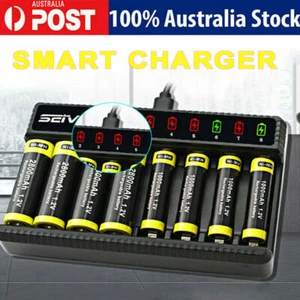 8 slot Smart Battery Charger For AA or AAA NiMH Rechargeable batteries AU - Picture 1 of 12