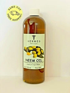 NEEM OIL by HERMES ORGANIC UNREFINED COLD PRESSED 16 oz - Picture 1 of 1