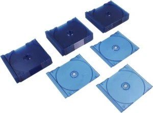 (25) CD-Fächer - Neu Standard Ersatz-Einsätze farbig mattiert blau #CDIS80FB - Bild 1 von 2