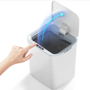 Automatic Bathroom Trash Can with Lid, Large Capacity Touchless Trash Bin, - Picture 1 of 21
