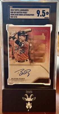 2020 Topps Luminaries Buster Posey Home Run Kings Auto Red #3/10 SGC 9.5 Giants - Image 1 of 2