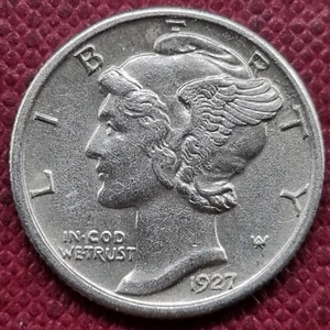 1927 Mercury Dime 10c Higher Grade AU #84665 - Picture 1 of 2