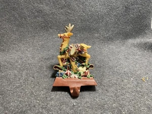 vtg. Weihnachts Hirschmantel Strumpfhalter - Bild 1 von 1