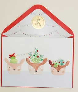 Papyrus Gemmed 3D Rentier Weihnachtskarte mit passendem Umschlag  - Bild 1 von 5