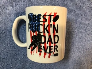 Best Puck'n Dad Ever (Hockey) 11oz Coffee Mug - Picture 1 of 4