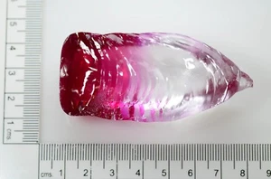 99.4gr Recrystallized Bi-Color White/Pink Sapphire Lab Grown Faceting Rough - Picture 1 of 12