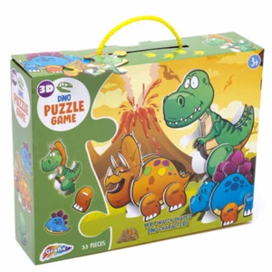 Enfants Dino Puzzle - 33 Pièces 3D Animal Sol Jigsaw Enfants Amusant Activité 3+ - Photo 1/2