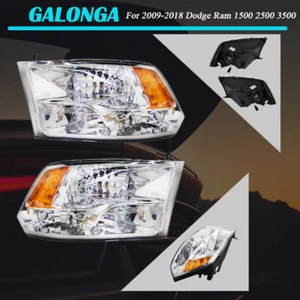 Par de faros de cristal L+R para Dodge Ram 1500 2500 3500 2009-2018 - Imagen 1 de 10