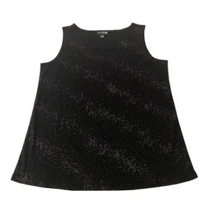 Womens Antthony Originals Large Black Tank Pink Speckles - Picture 1 of 4