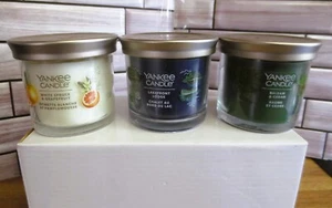 (3) Yankee Candle, Lakefront Lodge,White Spruce Grapefruit, Balsam Cedar SMALL - Picture 1 of 7