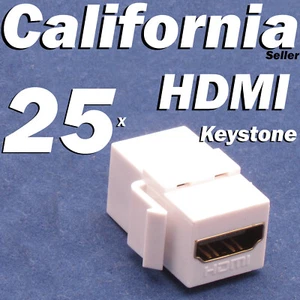 25 HDMI Keystone Coupler Adapter insert Jack Wall Plate Female Female Connector - Picture 1 of 12