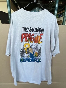 Vintage Prague Czech Republic They Say I Was in Prague Shirt Men's Size 2XL - Picture 1 of 12