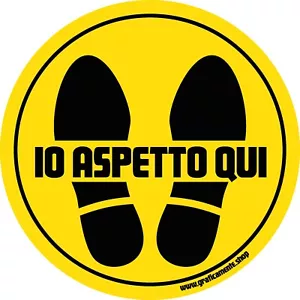 Adesivo calpestabile per regolare l'afflusso - adesivo lavabile antigraffio 28cm - Picture 1 of 2