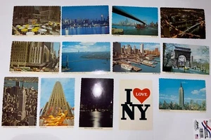 Lot of 13 VTG Postcards - NYC From the 60's & 70's W/ Beveled Edges - Picture 1 of 2