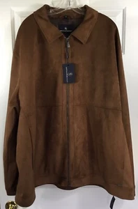 Hart Schaffner Marx Westwood Coat Mens 4XT Caramel Brown Full Zip Jacket $295 - Picture 1 of 11