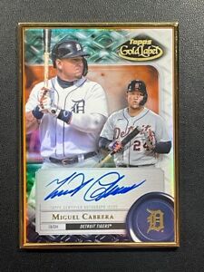 2022 TOPPS GOLD LABEL MIGUEL CABRERA GOLD FRAMED AUTO SIGNED RARE NM+