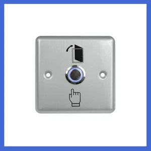 Stainless Steel Blue Backlight K.O. Box Access control Exit Push Button Switch - Picture 1 of 8